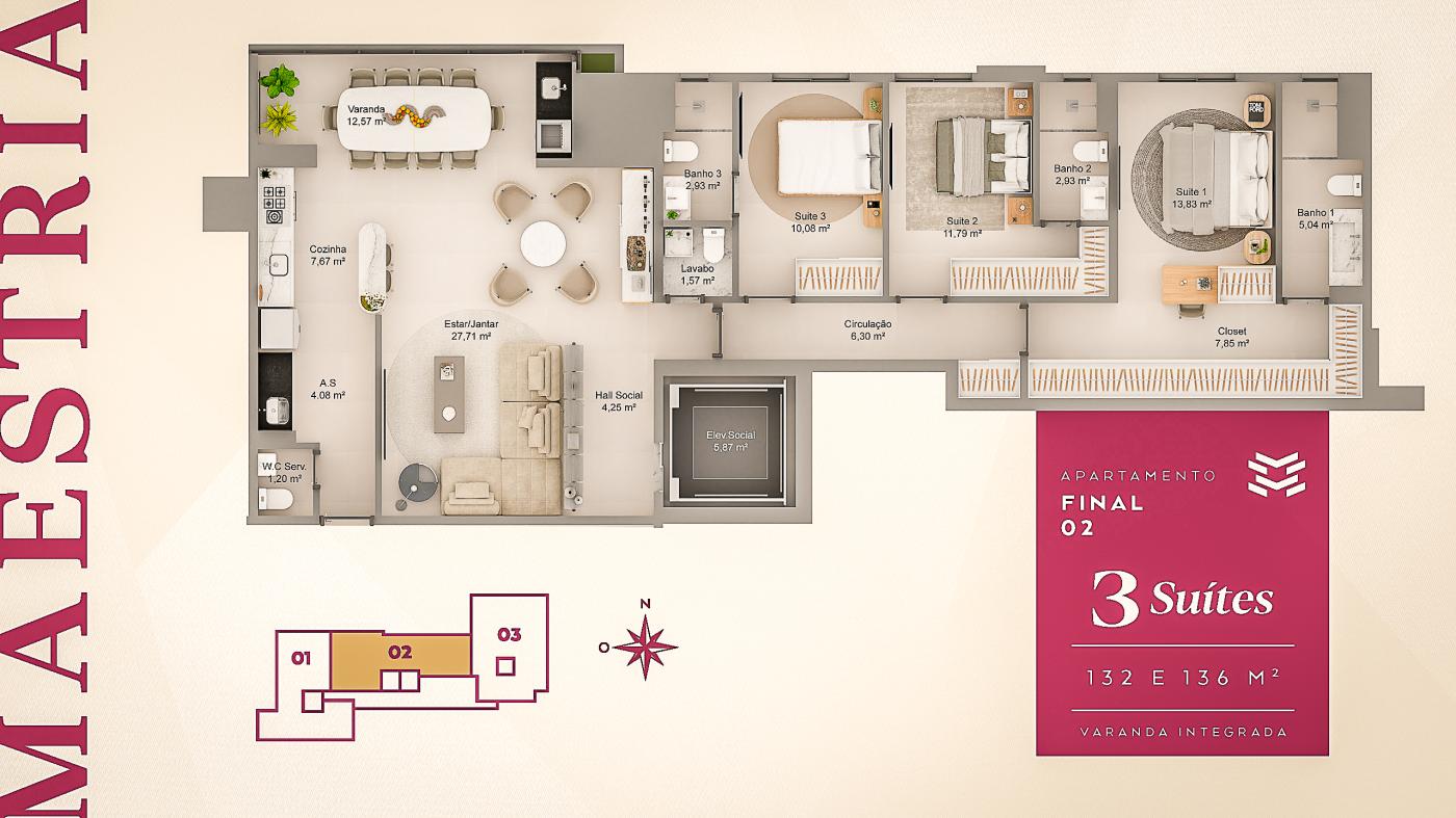 Apartamento à venda com 3 quartos, 147m² - Foto 37